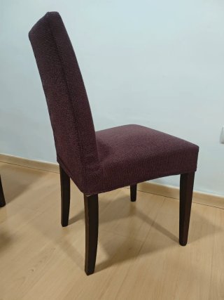 Juego de 6 sillas de comedor color berenjena