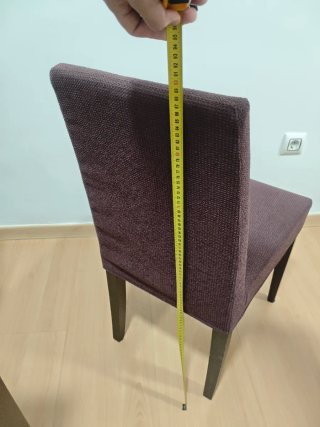 Juego de 6 sillas de comedor color berenjena