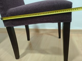 Juego de 6 sillas de comedor color berenjena