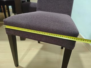 Juego de 6 sillas de comedor color berenjena
