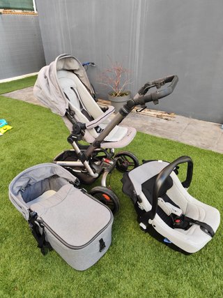 Carrito Bebé Jane Rider 3 Piezas Gris