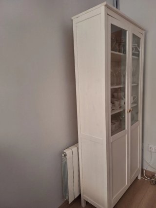 Vitrina Ikea Hemnes Blanca Madera y Cristal