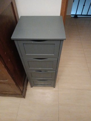 Cajonera de baño gris