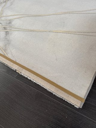 Alfombra Unitrama Artist 160x230 gris y dorado