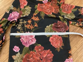 Vestito donna fantasia floreale nero
