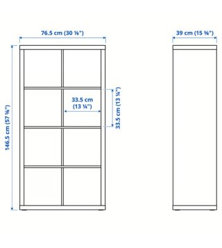 Estantería IKEA KALLAX Blanca 8 Cubos