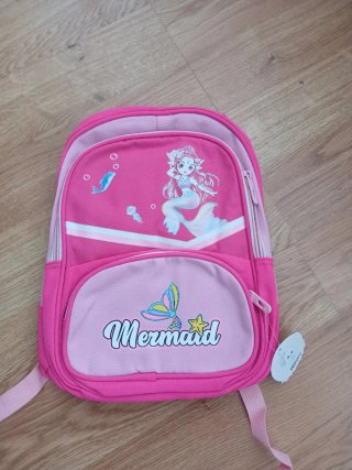 Mochila infantil rosa con sirena