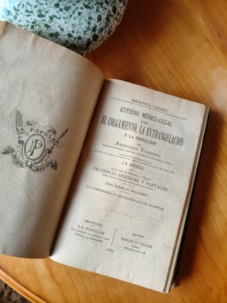 Libro Antiguo 1883 Psiquiatría.