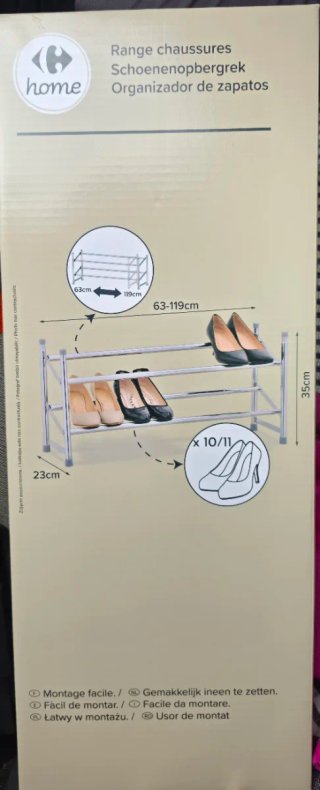 Zapatero Carrefour Home Metálico Ajustable
