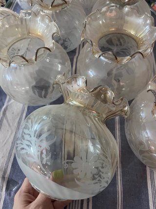 Tulipas de cristal para lámparas