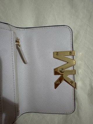 Monedero Michael Kors MK Blanco y Dorado