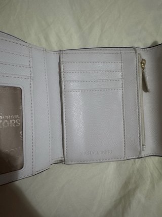 Monedero Michael Kors MK Blanco y Dorado