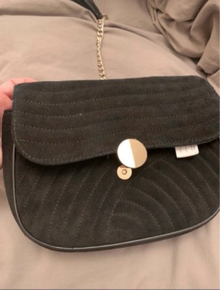 Bolso piel Zara negro