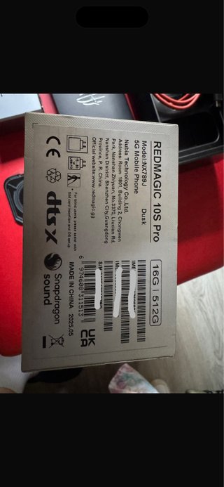 RedMagic 10S Pro 16gb RAM 512gb + cooler