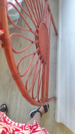 Cabezal de cama, mimbre, cama 90,