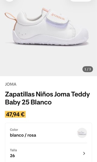 Zapatillas Joma Teddy Niño/a Blanco. Barefoot
