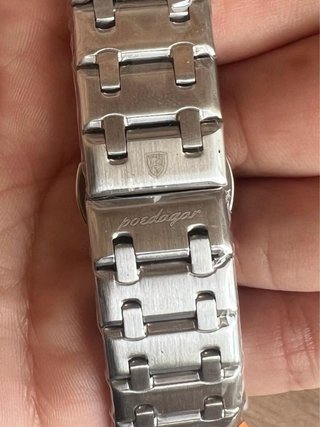 Reloj Poedagar Aok Cronómetro Plata Negro