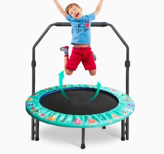 Cama elástica infantil con barra