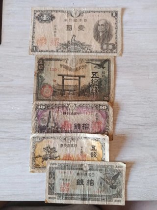 Lote Billetes Japoneses Antiguos