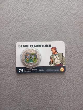 Moneda 5 Euros Bélgica 2021 Blake y Mortimer
