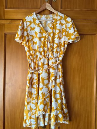 Vestido amarillo flores L