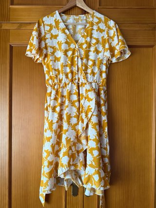 Vestido amarillo flores L