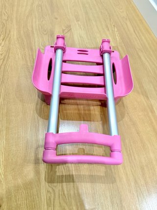 Carrito para mochila escolar rosa
