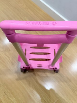 Carrito para mochila escolar rosa