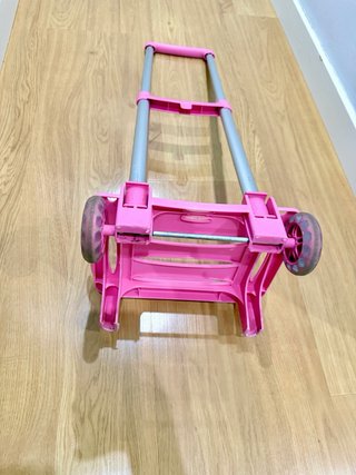 Carrito para mochila escolar rosa