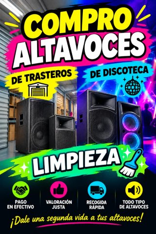 Recogemos Altavoces de Trasteros y Discoteca