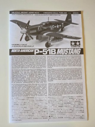 Maqueta Tamiya P-51B Mustang 1/48 Ref 61042