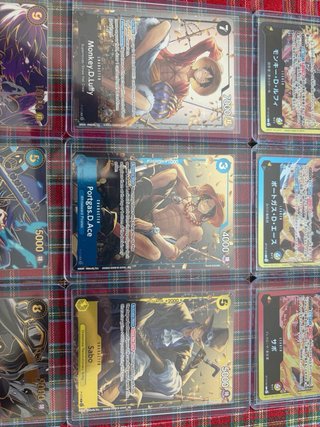 Cartas One Piece Luffy, Ace y Sabo