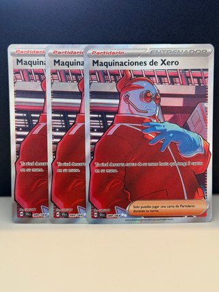Pack 3 Cartas Pokémon Maquinaciones de Xero