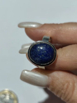 Anillo Plata Piedra Azul