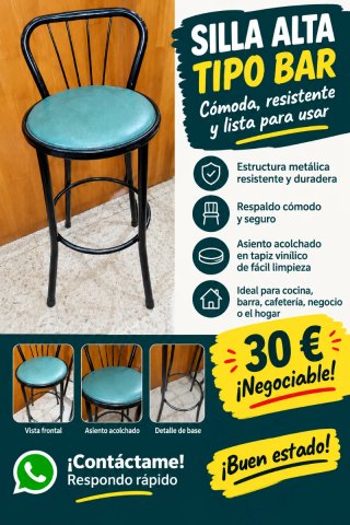 Taburete Alto Tipo Bar