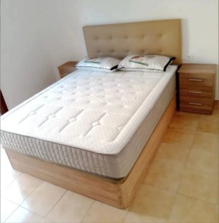 Cama doble con canapé y colchón incluidos