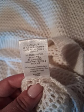 Jersey La Redoute calado beige talla M