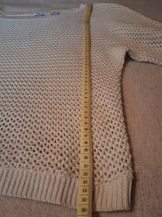 Jersey La Redoute calado beige talla M