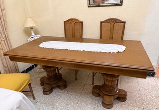 Mesa comedor extensible madera