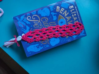 Puntos de página a crochet,gatito rosa,