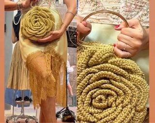 Bolso Flor Dorado