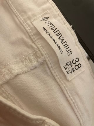 Pantalón vaquero blanco mujer