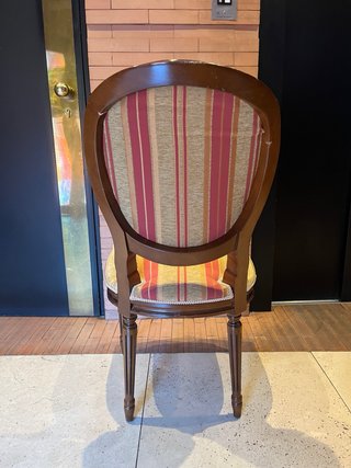 Silla comedor madera con tapicería para restaurar