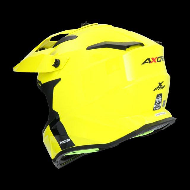 Casco Moto X-Cross Amarillo Fluor