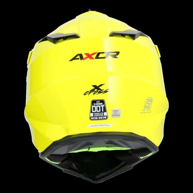 Casco Moto X-Cross Amarillo Fluor