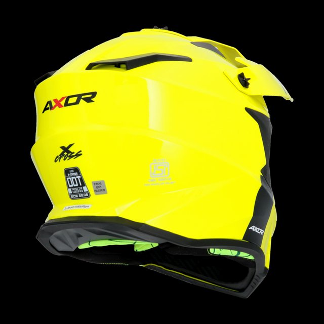 Casco Moto X-Cross Amarillo Fluor