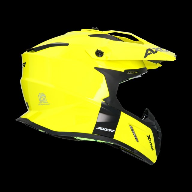 Casco Moto X-Cross Amarillo Fluor