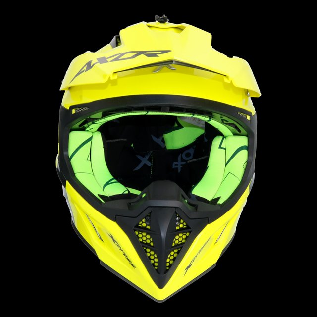 Casco Moto X-Cross Amarillo Fluor