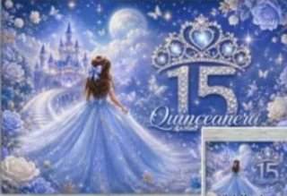 Vestido Quinceañera Azul + Enagua