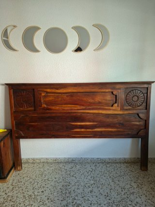 Dormitorio rústico madera maciza